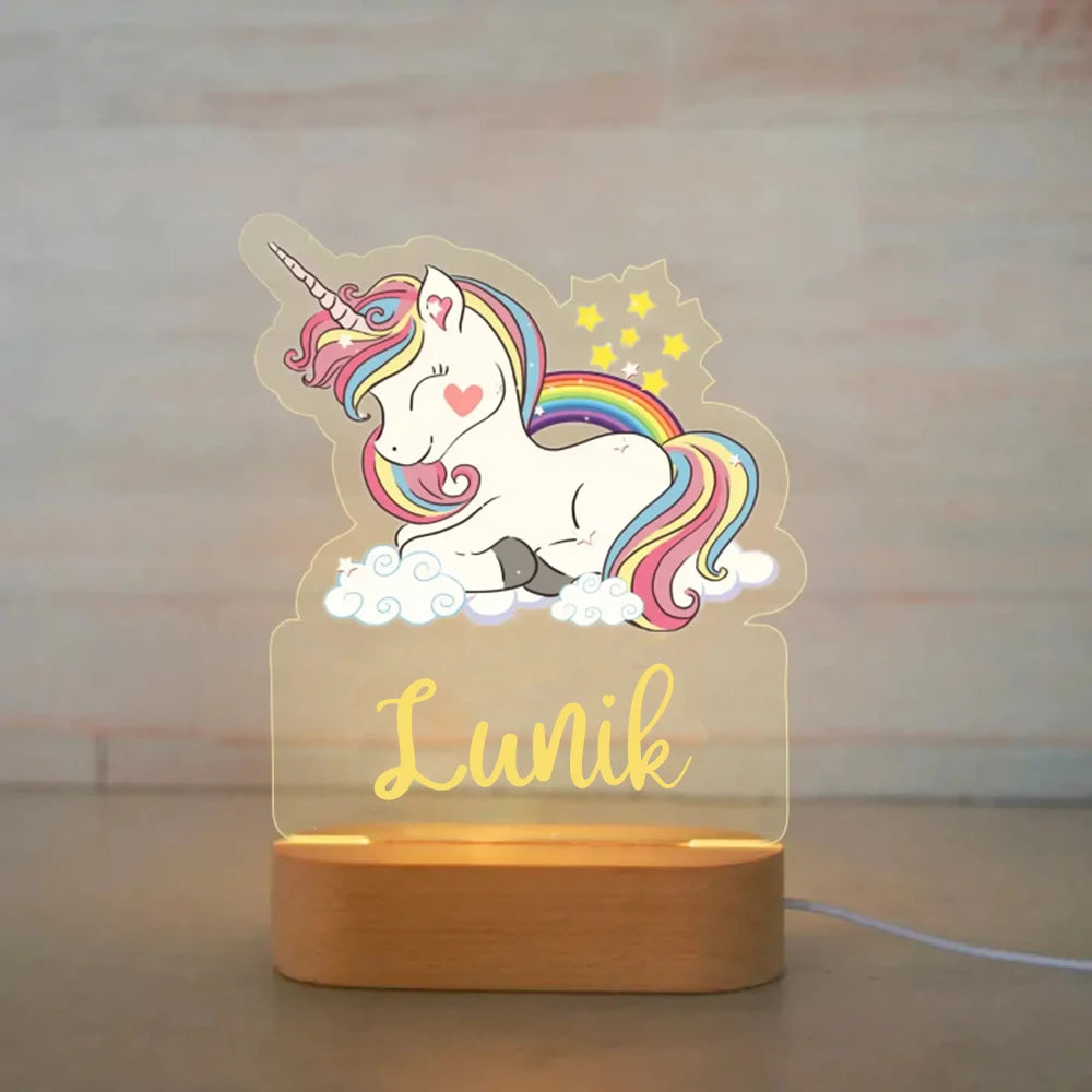 Personalized Cartoon Animal Design Night Light for Kids Room childrensterritory