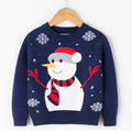 Kids' Long-Sleeved Snowman Design Winter Sweater