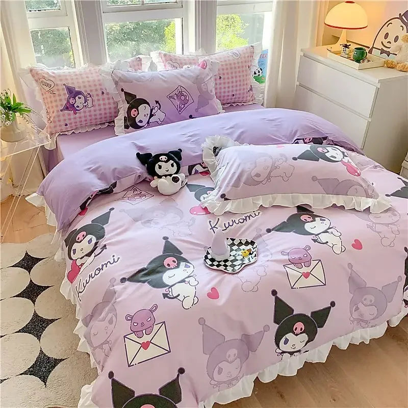 Cartoon Animation Design Duvet Cover Bedding Set for Kids Room