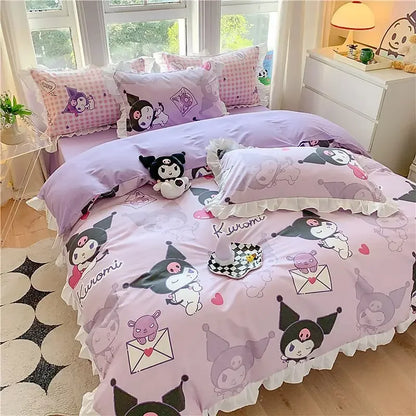 Cartoon Animation Design Duvet Cover Bedding Set for Kids Room