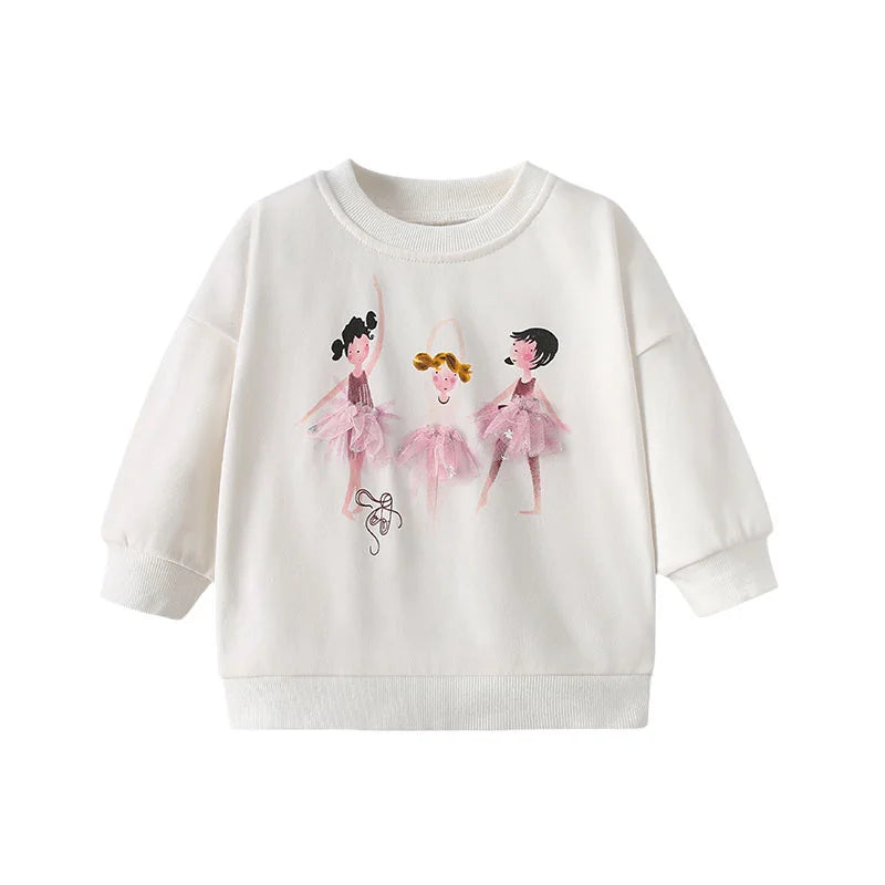 Full-Sleeve Watermelon Print Girls' Autumn Sweatshirts