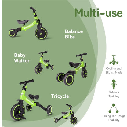 Five-in-One Adjustable Toddler Balance Learning Tricycle childrensterritory