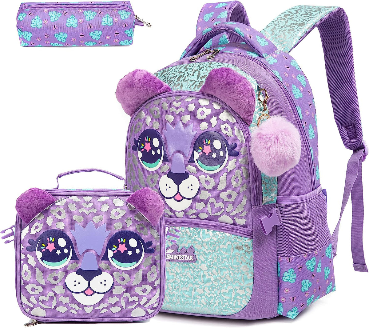 Cartoon Design 3pcs Kids School Backpacks for Girls childrensterritory