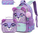 Cartoon Design 3pcs Kids School Backpacks for Girls childrensterritory