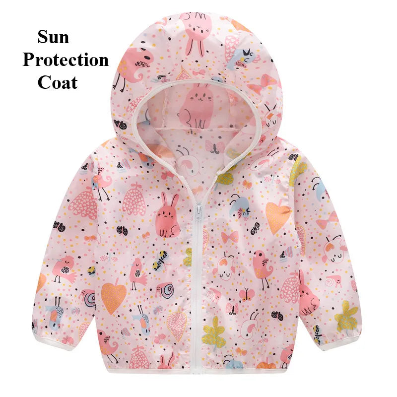 Toddler Girl Boy Hooded Sunscreen Outwear/Jacket childrensterritory