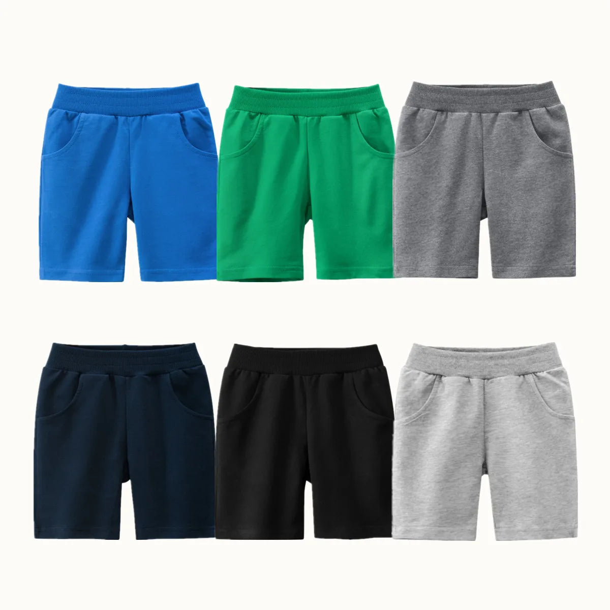 Solid Color Kids Boys Casual Cotton Shorts Pants childrensterritory
