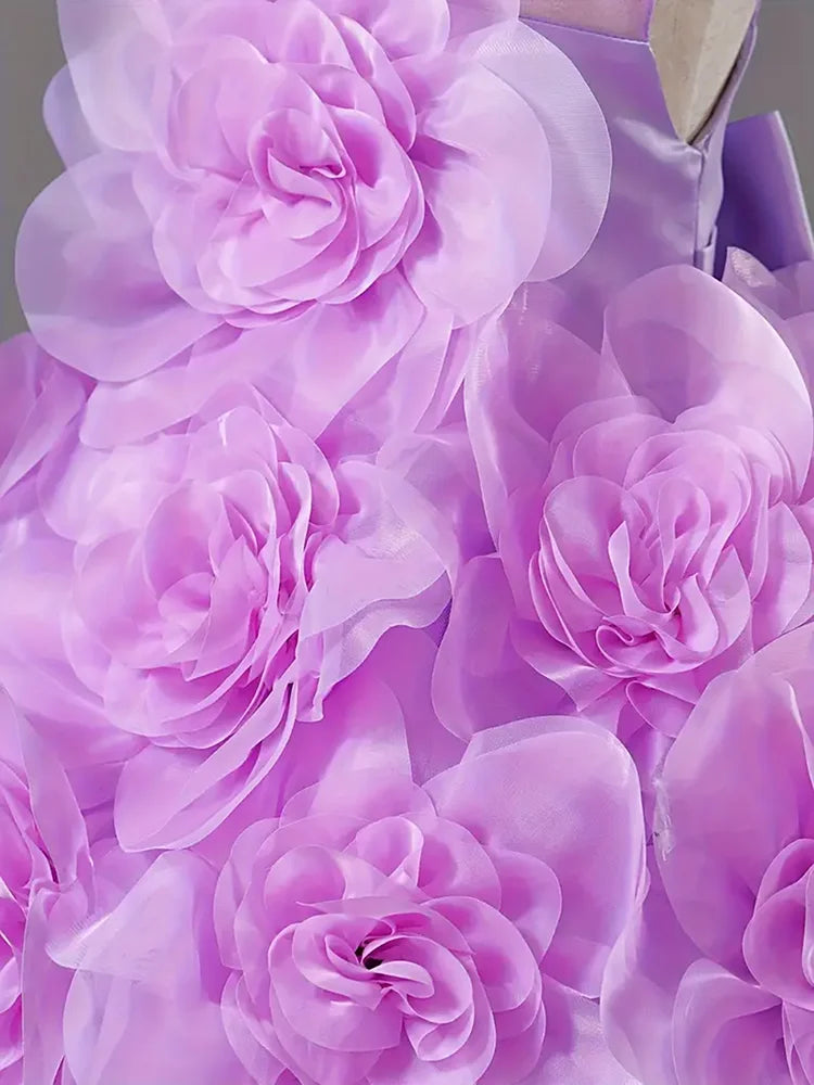 Elegant Lilac Princess Evening Party Dress For Girls childrensterritory
