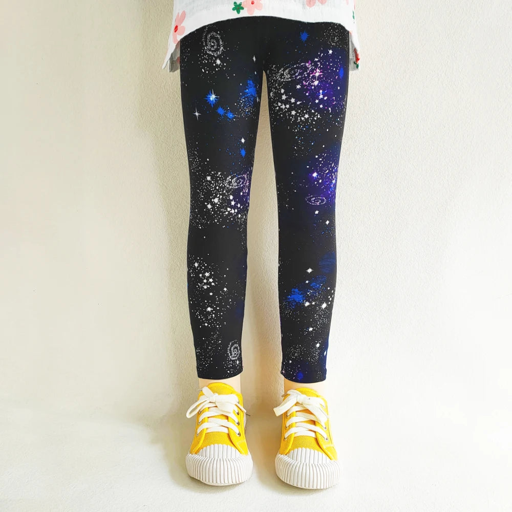 Kids Girl Floral Print Slim Fit Leggings/Trousers childrensterritory