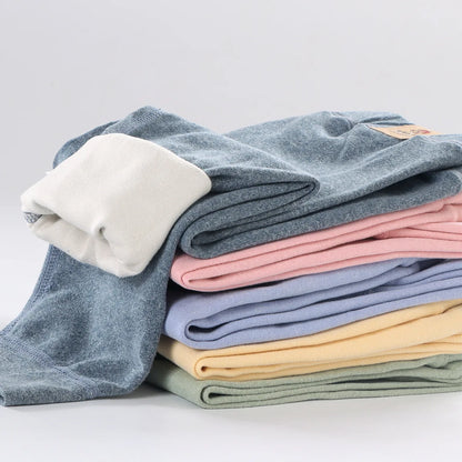 Pure Color Velvet Casual Kids Trousers for Spring and Autumn childrensterritory