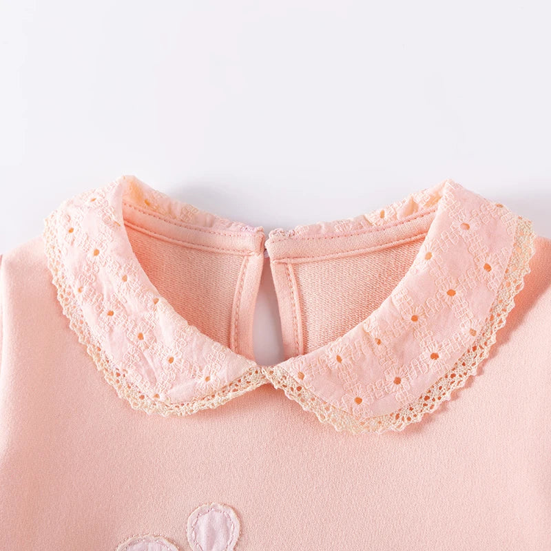 Mouse Ballet Appliques Design Little Girls Sweatshirt