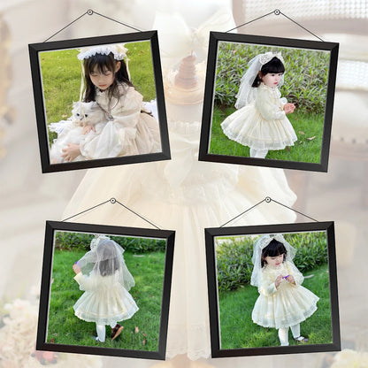 Baby Girl Fluffy Tutu Lace Design Baptism Party Dresses childrensterritory