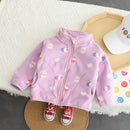Full Sleeve Solid Color Girls' Winter Jackets childrensterritory