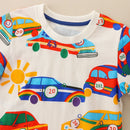 Racing Car Print Summer T-Shirts For Boys childrensterritory