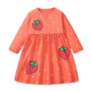 Long Sleeves Unicorn Print Casual Dresses For Girls childrensterritory