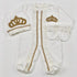 3pcs Pearly Crown Personalised Name Onesie for Newborn Babies childrensterritory