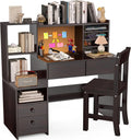 Kids Study Desk with 4 Drawers and Chair Set childrensterritory