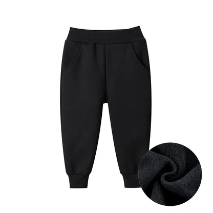 Kids Solid Color Elastic Waist Winter Sports Pants childrensterritory