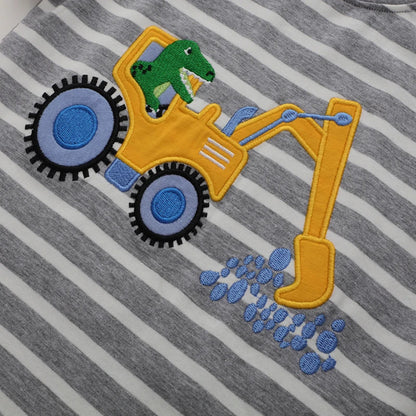 Boys Cartoon Print Summer Casual T-Shirt childrensterritory