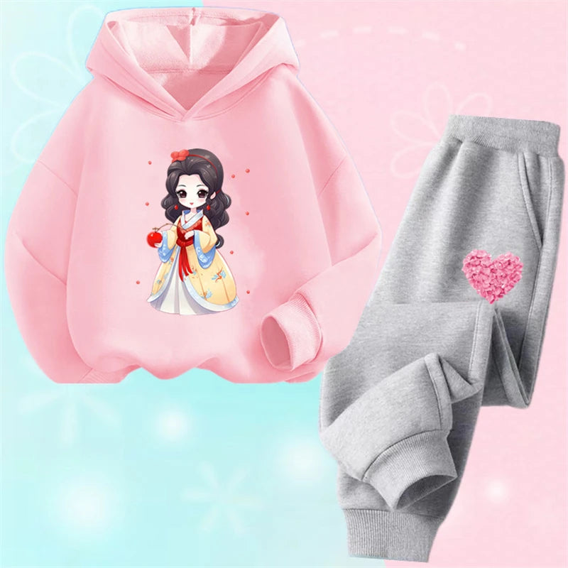 Girls 2 Pieces Casual Korean Style Sports Suits for Spring childrensterritory