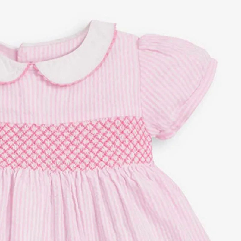 Little Girls Elegant Cartoon Embroidered Summer Dresses childrensterritory