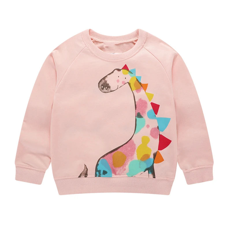 Girls Full Sleeves Flowers Embroidery Casual Sweatshirts childrensterritory