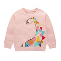 Girls Full Sleeves Flowers Embroidery Casual Sweatshirts childrensterritory