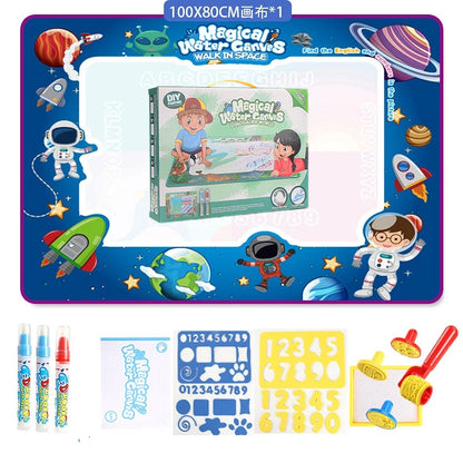 100x80CM Magic Water Drawing Mat With Reusable Magic Pens childrensterritory