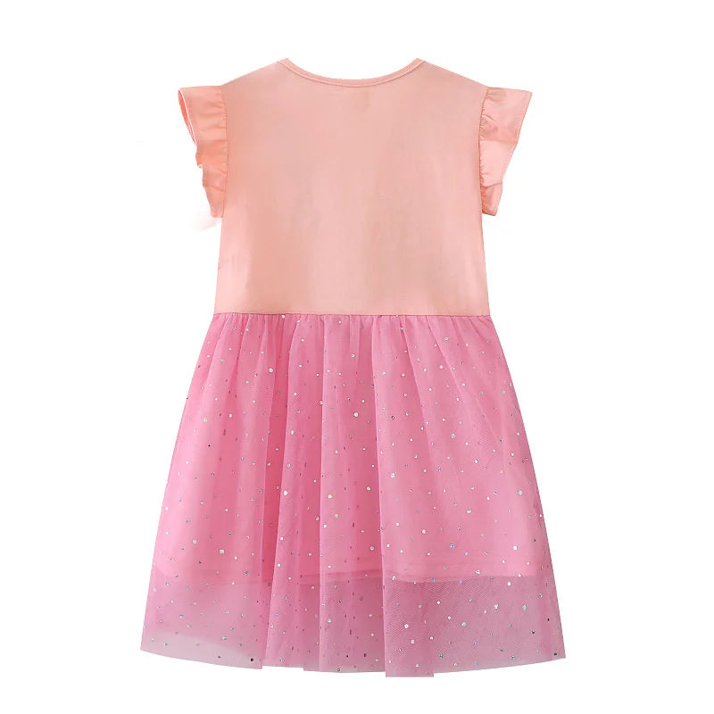 Kids Girls Flowers Embroidered Summer Cotton Dress