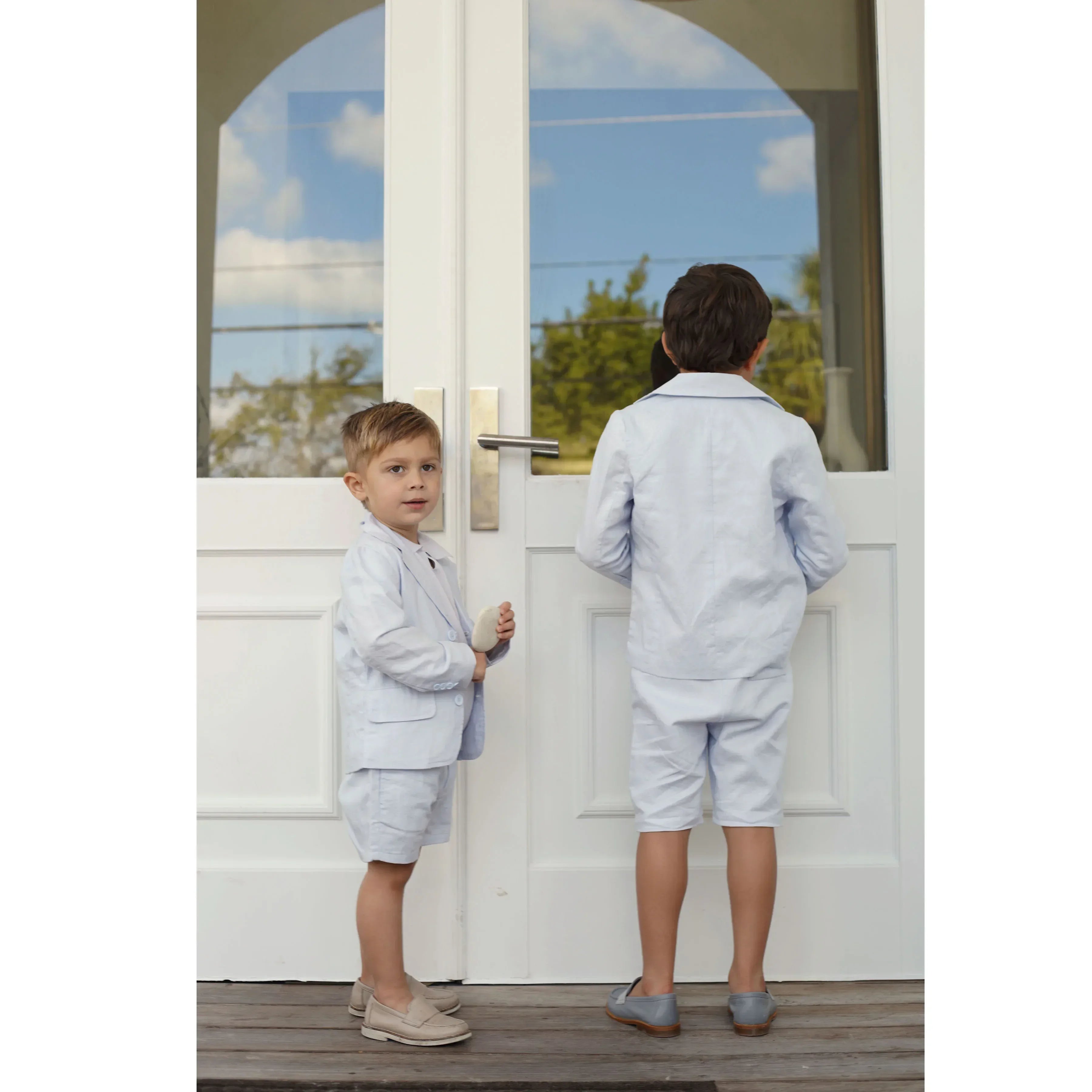 Embroidery Design Cotton Matching Clothing Set