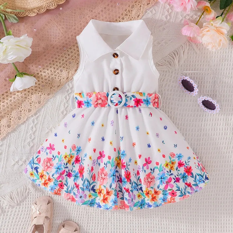 Korean Style Baby Girls Floral Princess Formal Dress childrensterritory