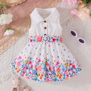 Korean Style Baby Girls Floral Princess Formal Dress childrensterritory