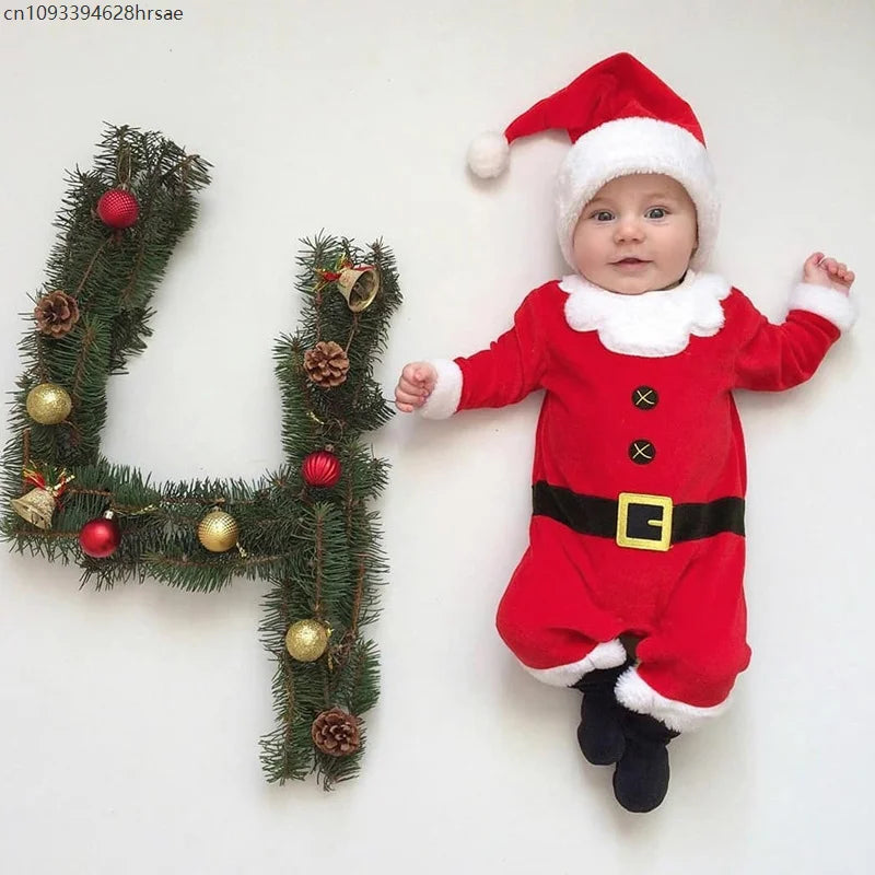 Adorable Baby Santa Claus Outfit For Christmas childrensterritory