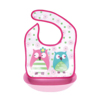 Soft Waterproof Cartoon Printed Adjustable Baby Bibs