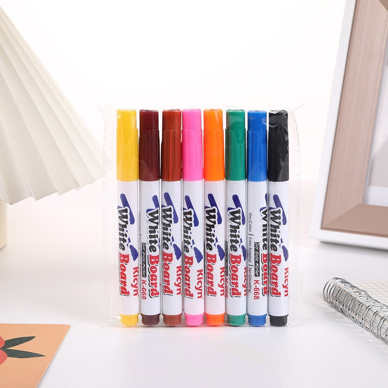 Water Floating Ink Marker Kids Magical Painting Pen 8/12 Colors childrensterritory