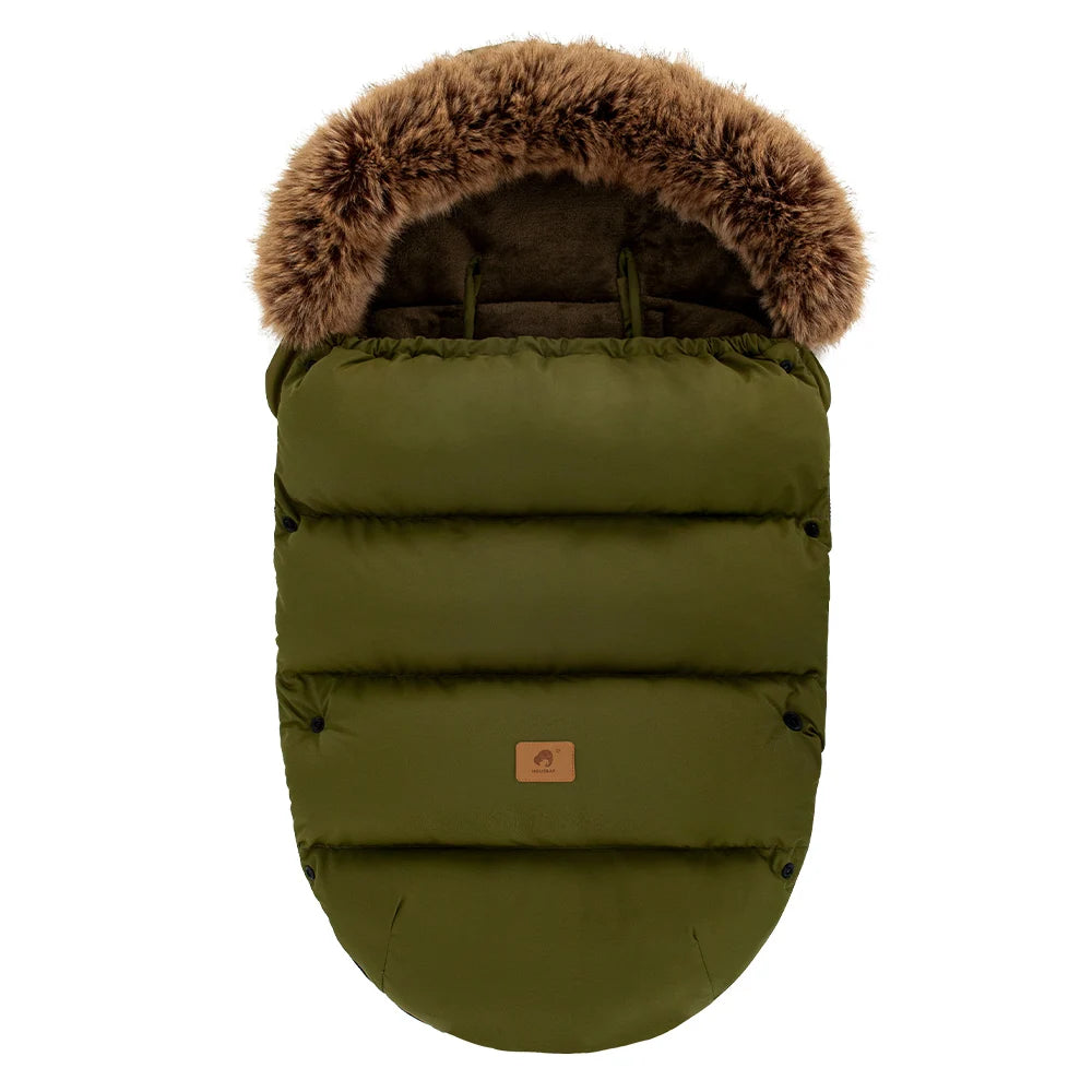 Thick Fur Collar Warm Cocoon Baby Envelope childrensterritory