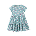 Kids Girls Soft Cotton Cartoon Print Summer Casual Dress