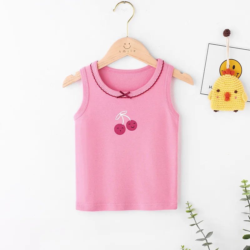 Kids Cotton Multiple Styles Camisole Vests For Summer childrensterritory