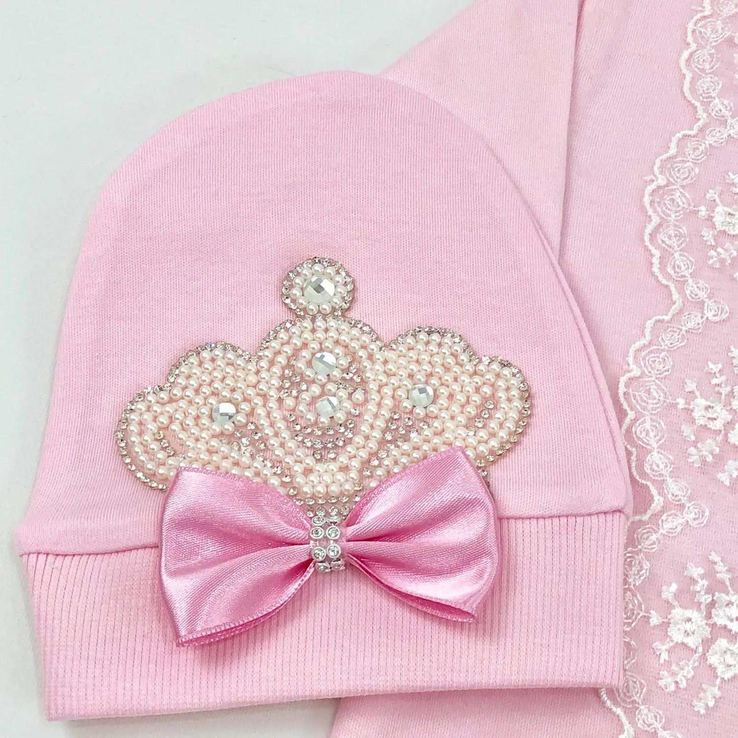 3pcs Pearly Crown Personalised Name Onesie for Newborn Babies childrensterritory