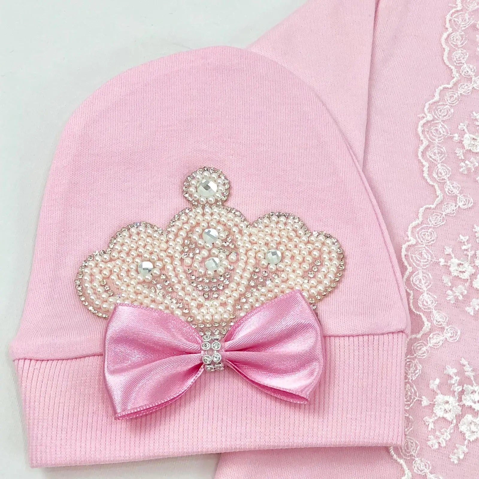 3pcs Pearly Crown Personalised Name Onesie for Newborn Babies childrensterritory
