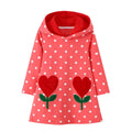 Long-Sleeved Cartoon Print Autumn Girls' Dresses