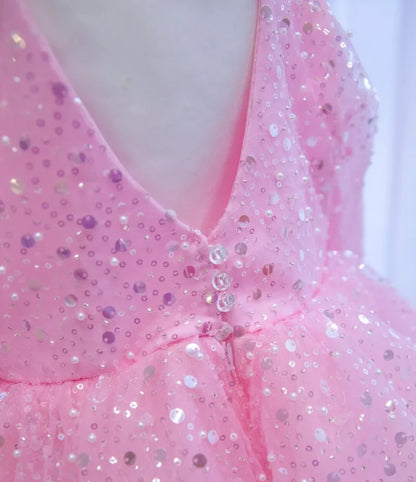 Cute Shiny Ruffles Design Tutu Summer Party Dress for Girls childrensterritory
