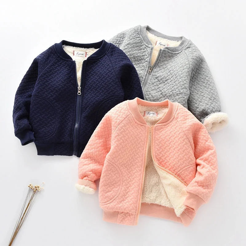 Little Girls Boys Cute Warm Fleece Winter Jackets childrensterritory