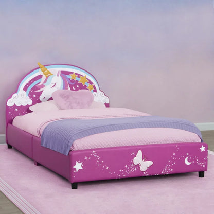 Unicorn Design Kids Upholstered Twin Bed childrensterritory