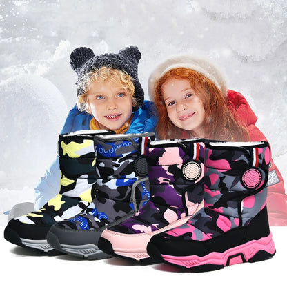 Kids Non-Slip, Waterproof Warm Fur Ankle Boots childrensterritory