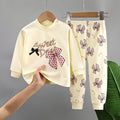 Little Boys and Girls Warm Cartoon Xmas Print Sleepwear Sets childrensterritory
