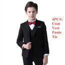 Kids Boys Top Quality Plaid Wedding Suit Formal Tuxedo