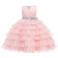 Kids Girl Fluffy Flower Wedding Birthday Party Dresses