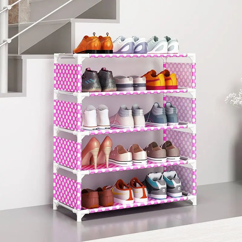 4/6/8-layer Shoe Organizer Stackable Canvas Rack for Home childrensterritory