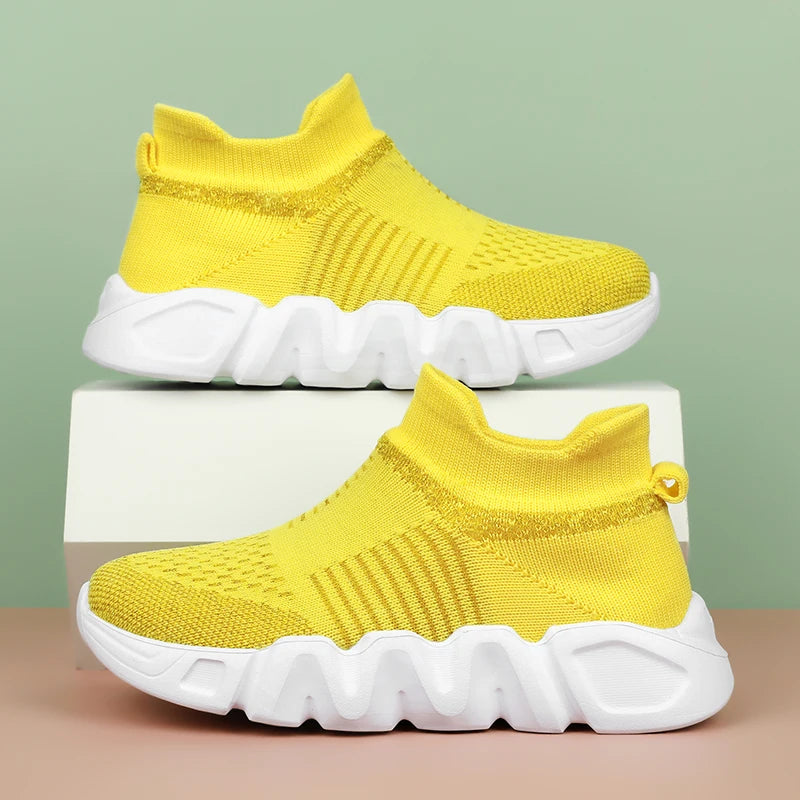 Kids Knitted High Top Sport Sock Sneakers for Boys Girls childrensterritory