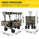 Folding Wagon Utility Carts With Removable Canopy & Wheels childrensterritory